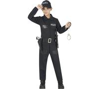 FIESTAS GUIRCA | Costume de Policier Enfant (7-9 ans) - Combinaison, Ceinture et Casquette - Costumes d'Agent de Police pour Halloween, Carnaval et Fêtes Déguisées - Idéal pour Garçons et Filles