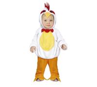 FIESTAS GUIRCA | Costume de Poulet Bébé (18-24 Mois) - Cagoule et Combinaison - Costumes d'Animaux pour Bébés Unisexes - Idéal pour Halloween, Carnaval et Fêtes Costumées Enfants - Blanc