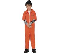 FIESTAS GUIRCA | Costume de Prisonnier Tatoué Enfant - Combinaison - Costumes de Voleurs et Fugitifs pour Halloween, Carnaval et Fêtes Costumées - Idéal pour Enfants