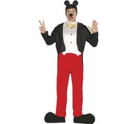 FIESTAS GUIRCA | Costume de Ratoncito Adulte - Veste, Queue, Diadème, Nœud Papillon, Pantalon et Plastron - Costumes d'Animaux pour Halloween, Carnaval et Fêtes Déguisées - Homme