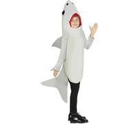FIESTAS GUIRCA | Costume de Requin Enfant (5-6 Ans) - Tenue Complète - Déguisement d'Animaux Marins pour Halloween, Carnaval et Fêtes Déguisées - Idéal pour Garçons et Filles - Gris