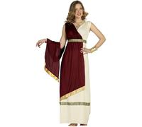 Fiestas Guirca - Costume romaine fille 5-6 ans - tunique, cape et ceinture - grenat/beige
