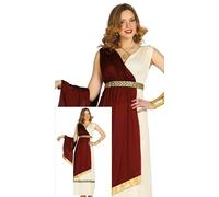 Fiestas Guirca – Costume de Romaine Femme (42-44/L) – Cape, Ceinture, Tunique – Grenat et Beige