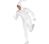 FIESTAS GUIRCA | Costume de Spermatozoïde Adulte (54-56/XL) - Capuche et Combinaison - Enterrement de Vie de Garçon, Fêtes Déguisées et Célébrations Amusantes - Idéal pour Homme Adulte - Blanc