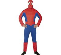 FIESTAS GUIRCA | Costume de Superhéroe Adulte (48-50/M) - Capuche et Combinaison - Tenue de Héros pour Fêtes Déguisées, Halloween, Carnaval et Célébrations de Superhéros et Vilains - Homme