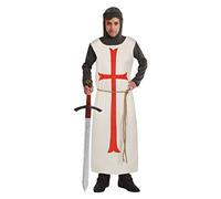 FIESTAS GUIRCA Costume de Templier pour Adolescents Garçons - Costume complet de guerrier médiéval pour Adolescents Garçons de 14-16 Ans