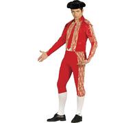 FIESTAS GUIRCA | Costume de Torero Adulte (56-58/XXL) - Veste et Pantalon - Tenue de Matador pour Fêtes Déguisées, Carnaval et Célébrations des Cultures du Monde - Idéal pour Hommes - Rouge