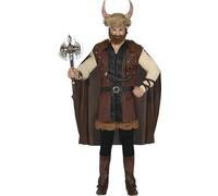 Brown Costume Viking Pour Les Hommes Multicolore