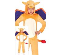 FIESTAS GUIRCA Costume Dragon Enfant Garçon Combinaison Ailes Orange
