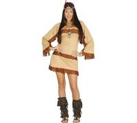FIESTAS GUIRCA | Costume India del Gran Cañón - Robe et Bandeau - Déguisements d'Indigène, Native Américaine et Pocahontas pour Halloween, Carnaval et Fêtes Déguisées - Femme