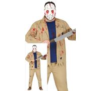 FIESTAS GUIRCA | Costume Jazz Dead - T-shirt, Veste, Masque et Pantalon - Costumes d'Halloween, Carnaval et Fêtes de Terreur pour Adultes et Ados - Idéal pour Soirées Déguisées