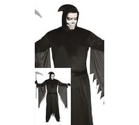 FIESTAS GUIRCA | Costume Knife Assassin - Capuche, Ceinture et Tunique - Costumes d'Assassin pour Halloween, Carnaval et Fêtes Déguisées - Idéal pour Adultes et Adolescents - Noir