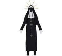 FIESTAS GUIRCA Costume La Santa Muerte - Nonne diabolique Jour des Morts Déguisement d'Halloween Femme Taille 38-40 M