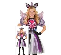 FIESTAS GUIRCA | Costume Licorne Squelette Fille - Robe, Serre-Tête, Ailes