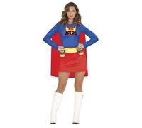 FIESTAS GUIRCA | Costume Miss Apero Adulte (38-40/M) - Cape, Ceinture, Porte-canettes et Robe - Costumes de Super-héros et Méchants pour Enterrements de Vie de Garçon et Fêtes Déguisées - Femme