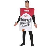 FIESTAS GUIRCA Costume Paquet de cigarettes amusant pour homme - Enterrement de vie de garçon de garçon Déguisement Homme Taille L 52-54