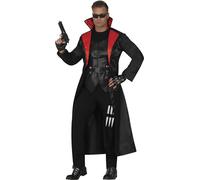 FIESTAS GUIRCA | Costume Paranormal Agent Adulte (52-54/L) - Gilet et Veste - Costumes d'Agent Secret et Détective pour Halloween, Carnaval et Fêtes de Fantômes - Idéal pour Hommes - Noir