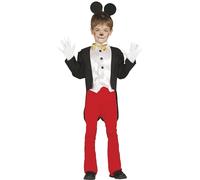 FIESTAS GUIRCA | Costume Petite Souris Enfant (10-12 ans) - Veste, Diadème, Pantalon et Poitrine - Costumes d'Animaux pour Halloween, Carnaval et Fêtes Costumées - Idéal pour Enfants - Noir et Rouge