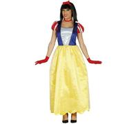 FIESTAS GUIRCA | Costume Princesa del Bosque - Robe de Contes et Fées pour Adultes - Idéal pour Journée du Livre, Halloween, Carnaval et Fêtes Déguisées - Jaune et Bleu