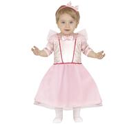 FIESTAS GUIRCA | Costume Princesse Rose Bébé (18-24 Mois) - Robe et Diadème - Costumes de Princesses pour Bébés - Idéal pour Fêtes Costumées, Anniversaires et Célébrations Enfantines - Rose et Blanc