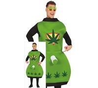 FIESTAS GUIRCA Déguisement pour homme Smoke it Like it´s Hot - Costume drôle pour homme - Marijuana coquine pour enterrement de vie de garçon - Déguisement pour homme - Taille L