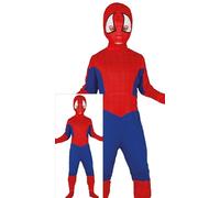FIESTAS GUIRCA | Costume Spider Boy Enfant (10-12 ans) - Cagoule et Combinaison pour Garçons - Costumes de Super-héros et Vilains pour Fêtes, Carnaval et Halloween - Idéal pour Enfants - Rouge et Bleu