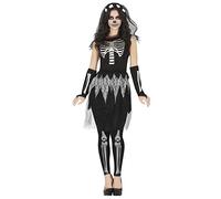 FIESTAS GUIRCA Costume Squelette Fantôme - Déguisement d'Halloween pour Femme Taille 42-44 L