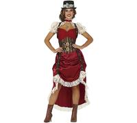 Fiestas Guirca – Costume Steampunk femme – Robe 38-40 (M) – Grenat et marron