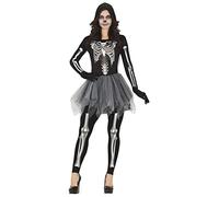 FIESTAS GUIRCA Costume Tutu Squelette - Femme Squelette avec Impression 3D - Déguisement d'Halloween pour Femme Taille 42-44 L