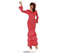 Fiestas Guirca s'habiller Flamenco dames rouge/blanc