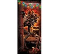 FIESTAS GUIRCA | Décoration de Porte Monstre Tissu (80x180 cm) - Idéal pour Fêtes d'Halloween et Célébrations de Policiers - Décoration de Mur, Porte et Fenêtre - Multicolore