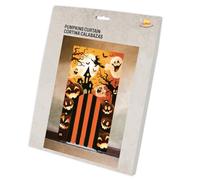 FIESTAS GUIRCA | Décoration de Porte Rideau de Citrouilles (145x240 cm) - Décoration d'Halloween pour Mur, Porte et Fenêtre - Idéal pour Fêtes et Célébrations - Multicolore