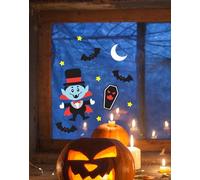 FIESTAS GUIRCA Décoration en gel vampire (20 x 25 cm) - Décoration murale, porte et fenêtre - Idéal pour Halloween et les fêtes d'horreur - Décoration de vampire pour célébrations - Multicolore