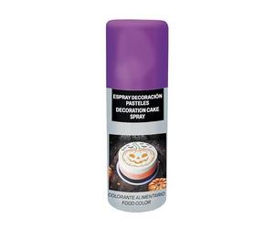 FIESTAS GUIRCA | Décoration Gâteau Spray - Spray Alimentaire Violet | Coloration Uniforme | Comestible | 100 ml | Application Précise | Facile | Halloween, Carnaval, Fêtes