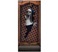 FIESTAS GUIRCA | Décoration Porte Confessionnal en Tissu (80x180 cm) - Idéale pour Fêtes d'Halloween et Célébrations de Policiers - Décoration de Mur, Porte et Fenêtre - Multicolore