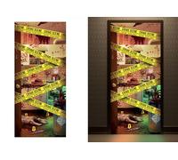 FIESTAS GUIRCA | Décoration Porte Crime Scene Tissu (80x180 cm) - Idéal pour Fêtes d'Halloween et Célébrations de Policiers - Décoration de Mur, Porte et Fenêtre - Multicolore