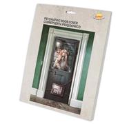 FIESTAS GUIRCA | Décoration Porte Psychiatrique en Tissu (80x180 cm) - Idéal pour Fêtes d'Halloween et Célébrations de Policiers - Décoration de Mur, Porte et Fenêtre - Multicolore