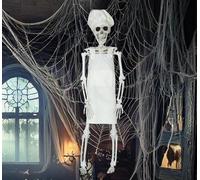 FIESTAS GUIRCA | Decorazione da Appendere Scheletro Cuoco (40 cm) - Decorazione di Halloween per Feste e Celebrazioni di TERRORE- Ideale per Ambienti di Scheletri e Cucine Macabre - Beige