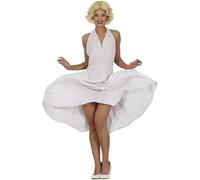 FIESTAS GUIRCA Deguisement Actrice Iconique pour Femme - Robe Blanche Sexy - Costume Actrice pour Femme Taille S 36-38