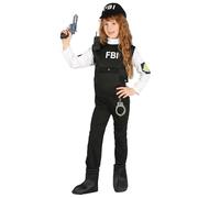 FIESTAS GUIRCA Déguisement Agent du FBI Costume Enfant Unisexe Taille Taille 10-12 Ans