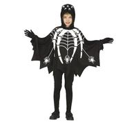 FIESTAS GUIRCA Déguisement Araignée Phosphorescente - Tunique Noire À Capuche Pour Enfant 10-12 Ans
