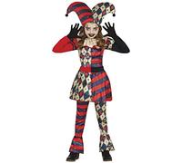 FIESTAS GUIRCA Déguisement Arlequin Diamant - Clown Arlequin - Déguisement Halloween Fille 10-12 Ans