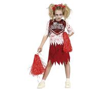 Fiestas Guirca Déguisement Pom-Pom Girl Zombie – Robe rouge et blanche – Fille 10-12 ans