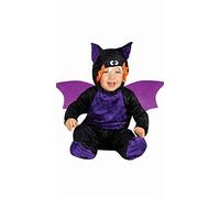 FIESTAS GUIRCA | Déguisement Chauve-Souris Bébé Unisexe - 18-24 Mois | Capuche Oreilles Crocs | Ailes Intégrées | Combinaison une Pièce | Pieds Inclus | Polyester | Halloween, Carnaval
