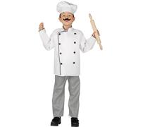 Fiestas GUiRCA Déguisement Chef Costume Enfant Unisexe Taille Taille 7-9 ans