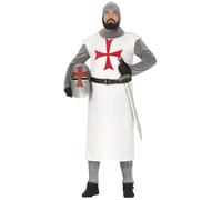 FIESTAS GUIRCA Déguisement Chevalier Templier Homme - Déguisement Guerrier Médiéval Homme Taille XL 54-56