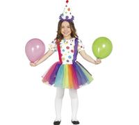Fiestas Guirca – Déguisement clown à pois et tutu fille – Coloré – 5 à 6 ans