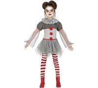 FIESTAS GUIRCA | Déguisement clown effrayant fille 7-9 ans, robe et tulle
