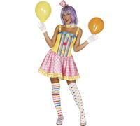 Déguisement Clown Pastel Femme Medium Multicolore