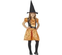 FIESTAS GUIRCA Déguisement Costume citrouille sorcière Halloween Enfant Fille 10-12 ans